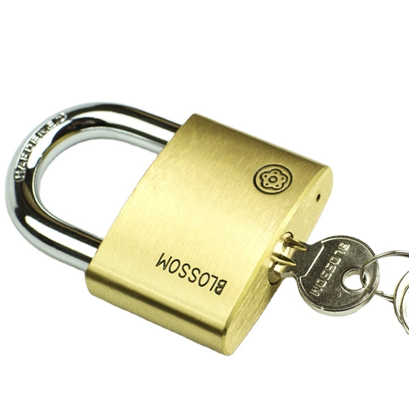 BC90 40MM China Blossom Lock Manufacturer Wholesale Safety Padlocks  Round Hook Shape Brass Padlock