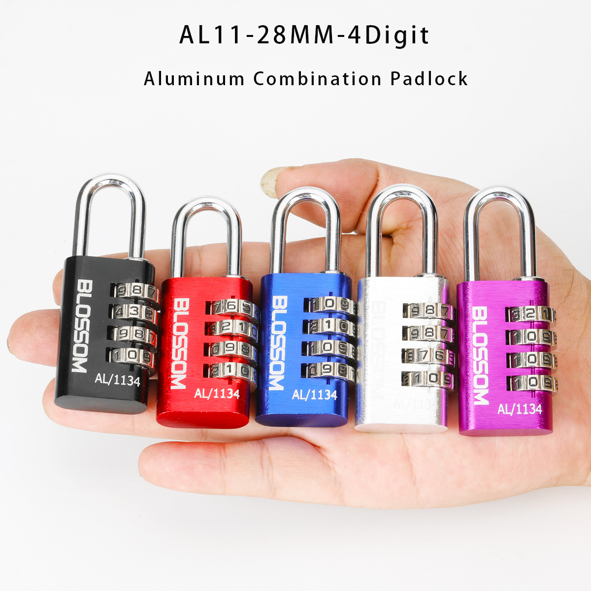 AL11 28MM 4 Digit Password Light Type Padlocks safe lock candados digitales code passcode dial digi Aluminum Combination Padlock