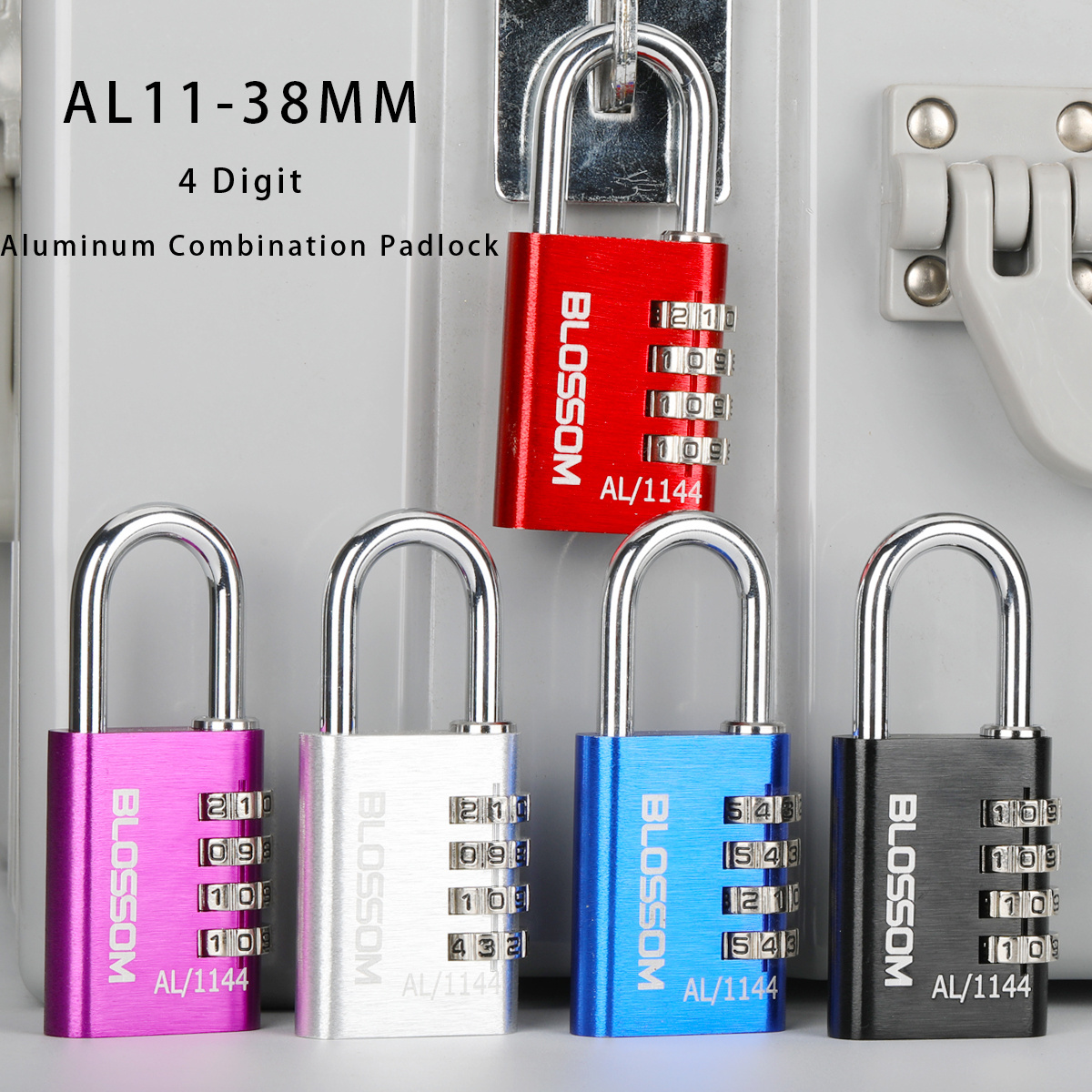 AL11 38MM 4 Digits Gym Cabinet Code luggage password cheap locks outdoor bags Aluminum Combination Padlock