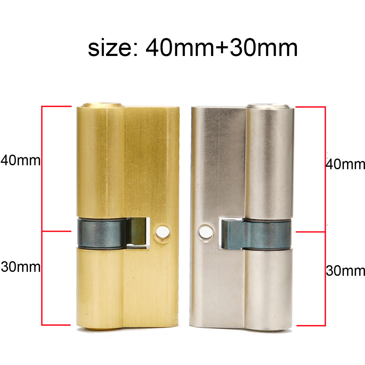 30mm + 40mm Blossom 70mm Customized An-drill Mortise Solid Brass Door Cylinder Lock With Master Keys Lock Cylinder