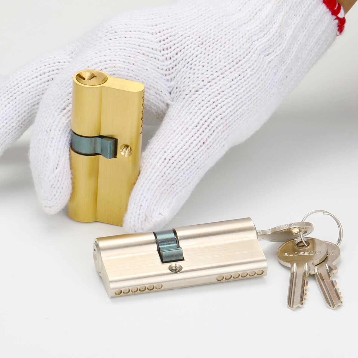 30mm + 40mm Blossom 70mm Customized An-drill Mortise Solid Brass Door Cylinder Lock With Master Keys Lock Cylinder