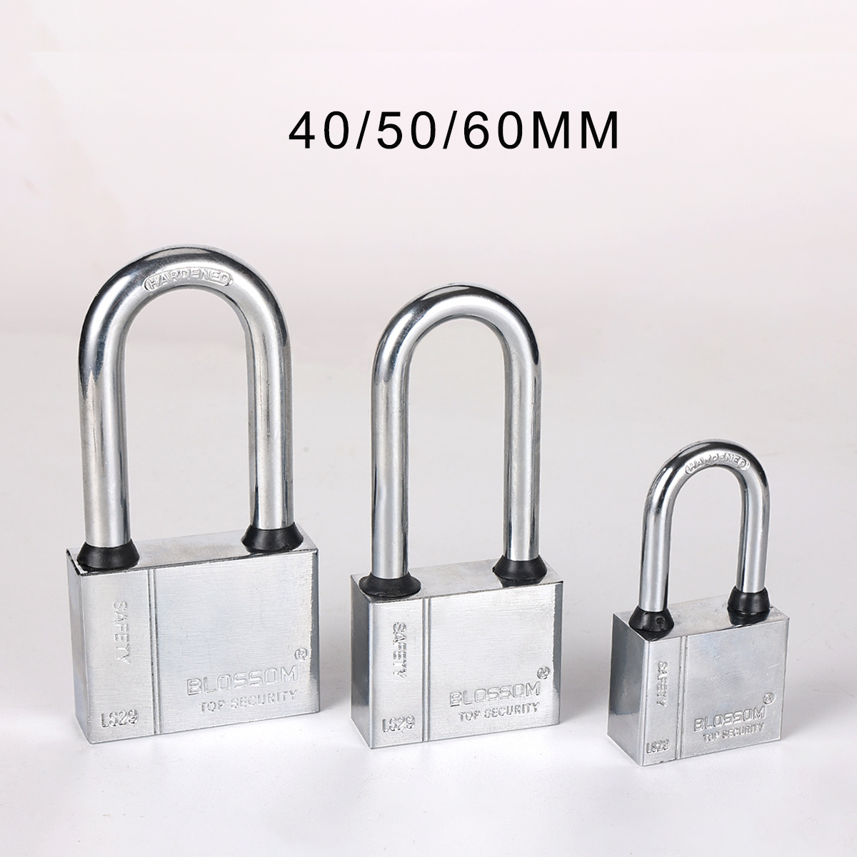 LS29L Long Shackle Chrome plating Square Iron Padlock Security Cage padlocks with same key security lock padlock