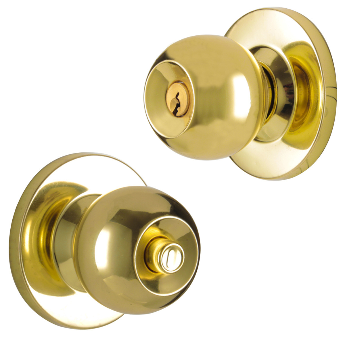 MH587PB  toilet door locks china bathroom knob home office door lock with key installation kit round ball lock