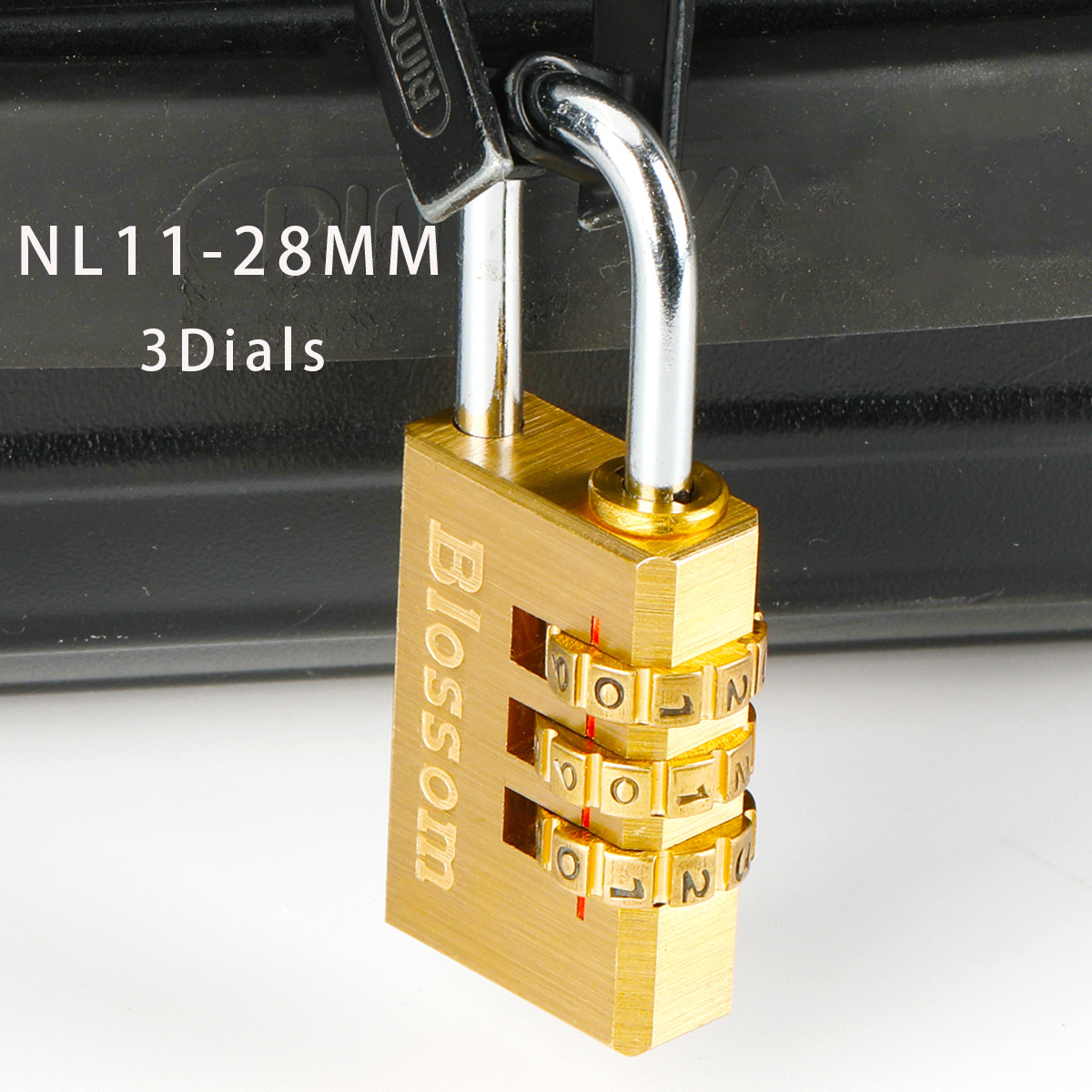 NL11 28MM 3 Digit Blossom Bag Password Pad Lock Copper Code Padlocks In Bulk 3 Number Travel Luggage Brass Combination Padlock