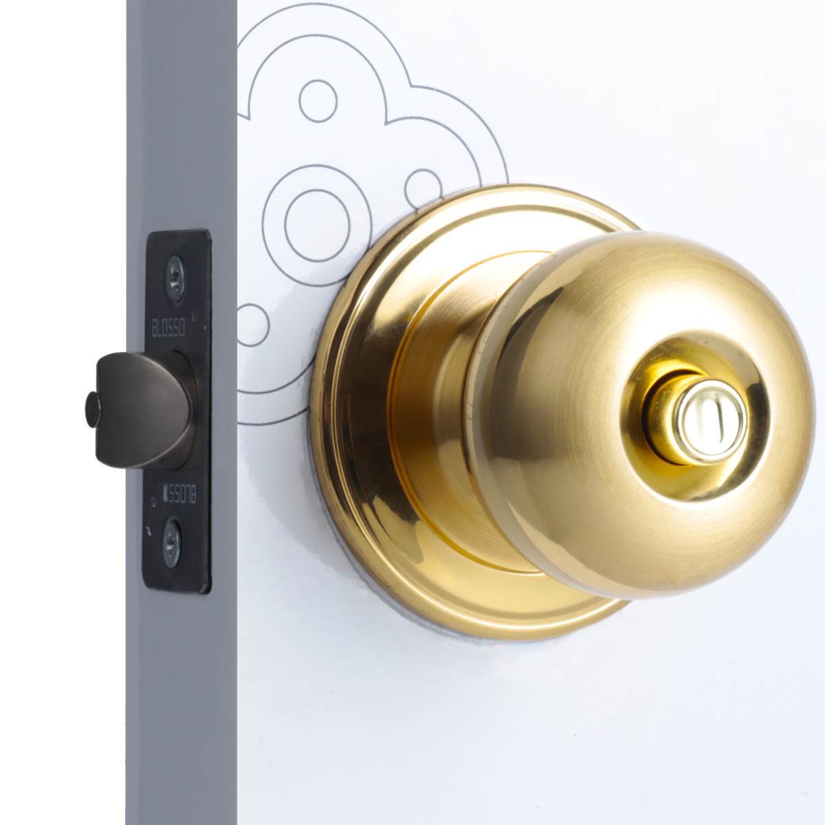 5791SB for hotel door hardware locks and handle portable gold stable door knob lock set brass ball locks