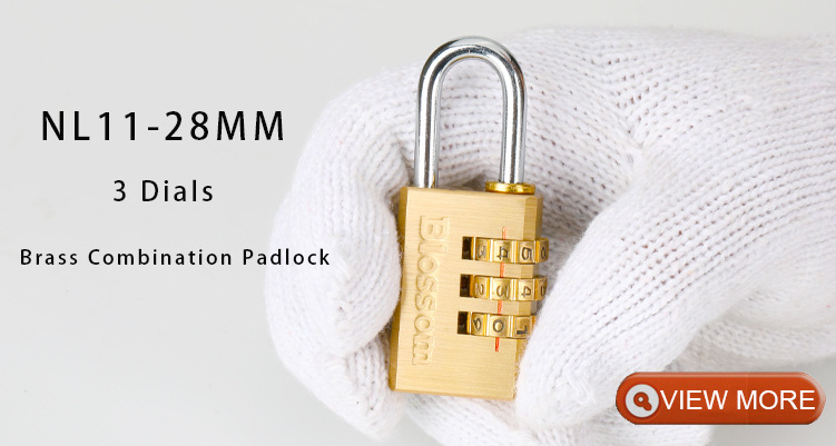 NL11 28MM 3 Digit Blossom Bag Password Pad Lock Copper Code Padlocks In Bulk 3 Number Travel Luggage Brass Combination Padlock