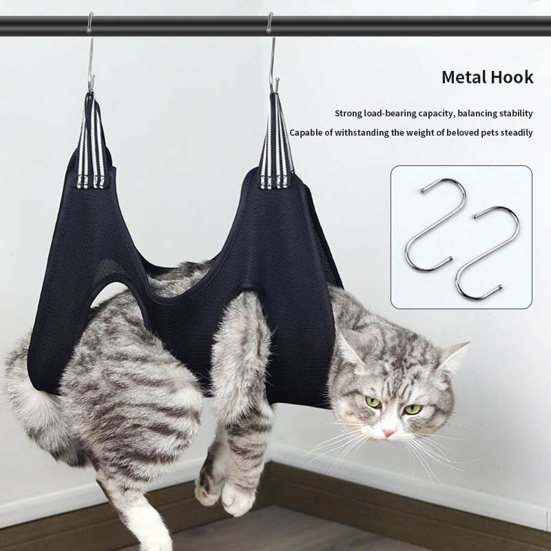 Small and medium-sized pet nail trimming hammock cat bathing pet grooming hammock