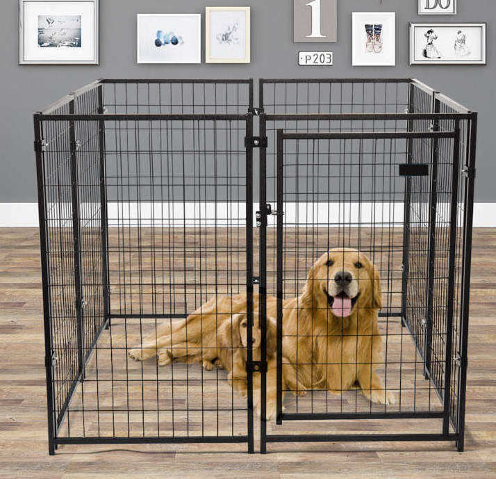 Large Outdoor Portable Dog Kennels Galvanized Steel Dog Fence House Wire Mesh Dog Cage Pet Crate