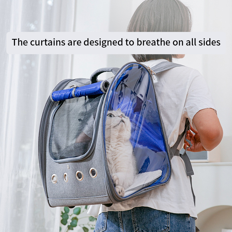 Pet Cat Carrying Bag Shoulder Backpack Space Capsule Transparent Large Capacity to Carry Pet Supplies