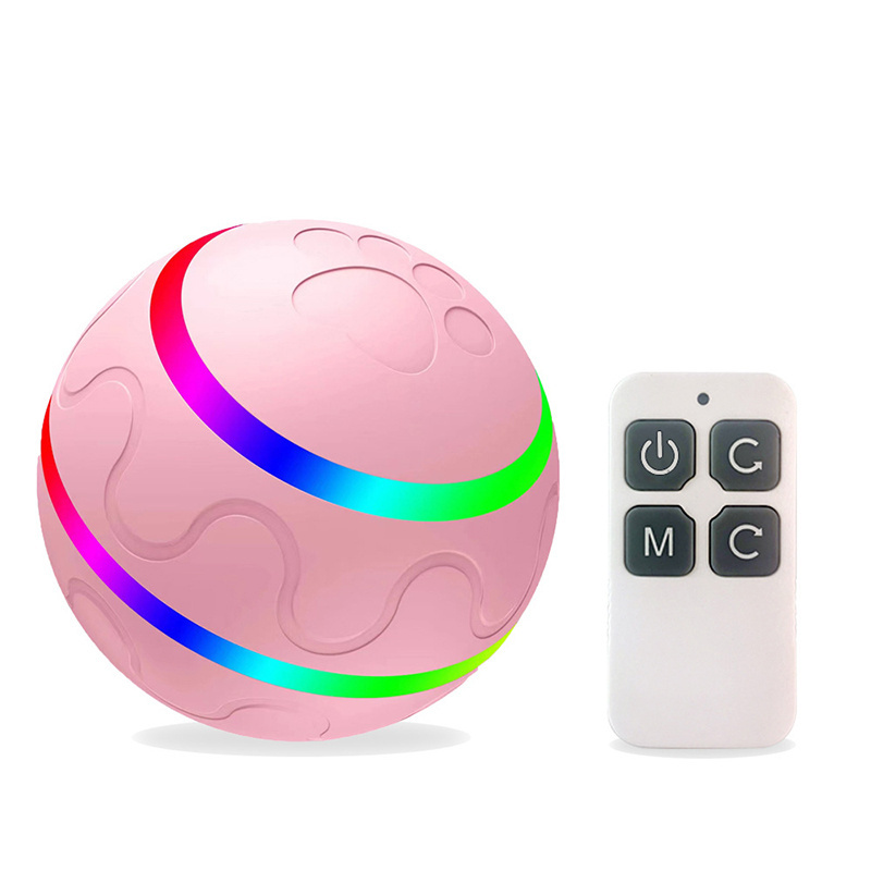 Interactive Pet cat ball toy charging  rolling self-Rotating  bite-resistant pet toy automatic dog toy ball Electric smart ball