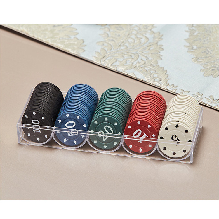 Wholesale Luxury 100pcs Premium Lucky Bee Cards Mold Plastic Poker Chips Set