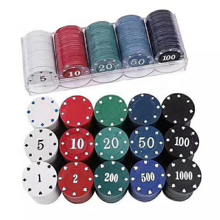 Wholesale Luxury 100pcs Premium Lucky Bee Cards Mold Plastic Poker Chips Set