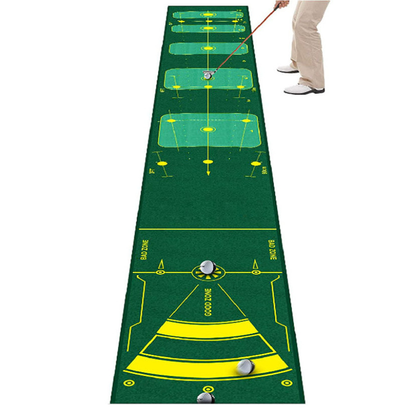 Foldable Durable Indoor Outdoor Practice Putting Green Golf Swing Training Aid Mat