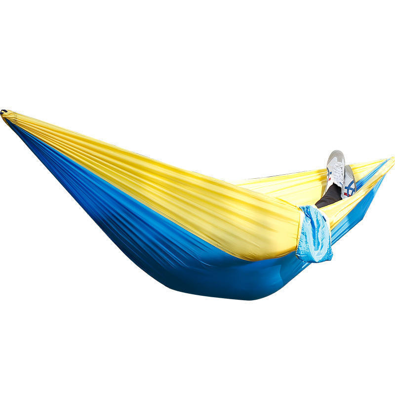 Outdoor Portable Ripstop Nylon Camping Hammock With Tree Straps For Travel