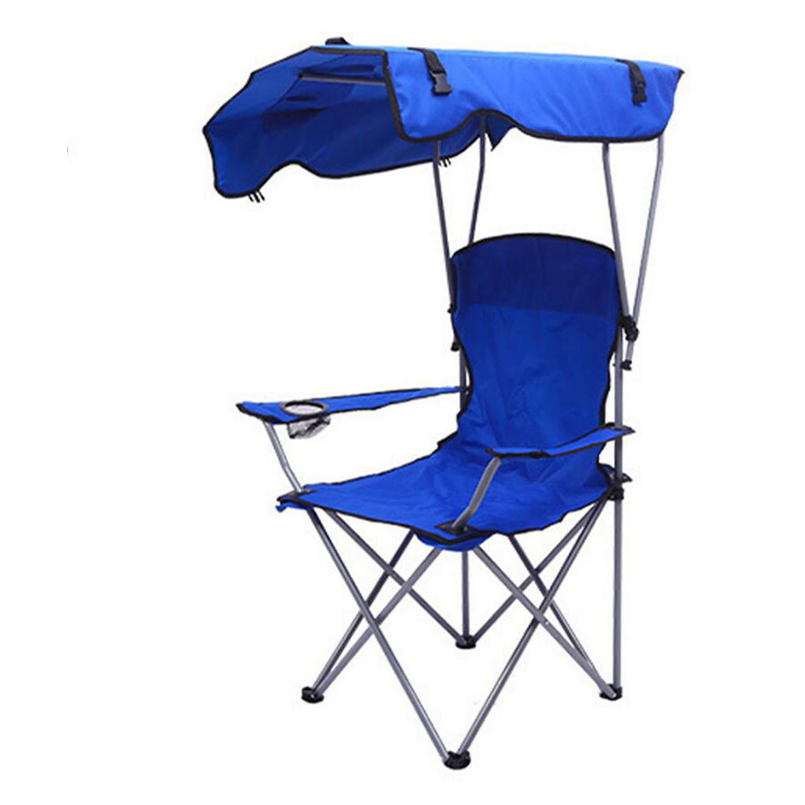 Fashion Custom Logo Portable Sunscreen Beach Chairs And Umbrella Foldable Beach Chair With Umbrella