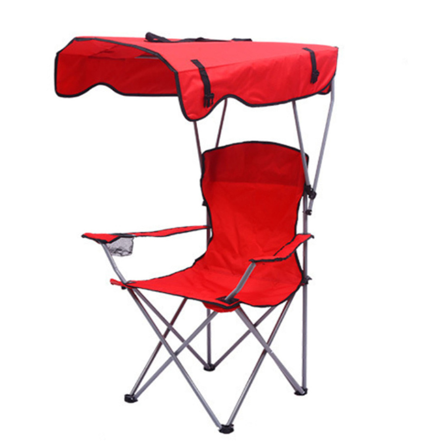 Fashion Custom Logo Portable Sunscreen Beach Chairs And Umbrella Foldable Beach Chair With Umbrella