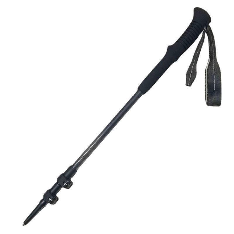 Outdoor Lightweight Walking Stick Three Section Telescopic Carbon Fiber Stick External Lock Ultra Climbing Cane