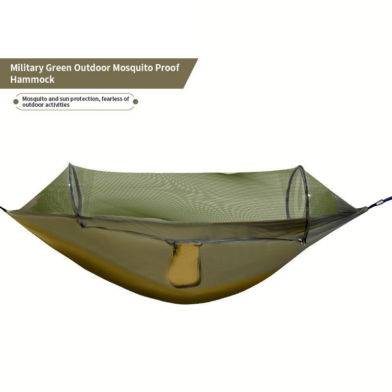 Outdoor Waterproof Durable Nylon Hammock Camping Equipment Thickened Mosquito Sun-proof Net Hammock Swing