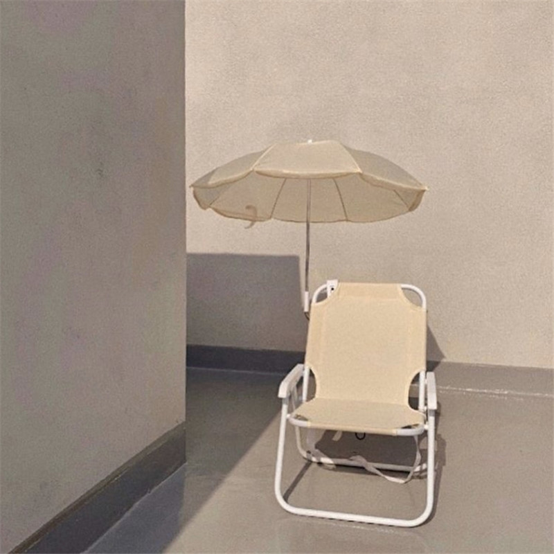 Camping Portable Outdoor Chair Aviation  Metal Foldable Beach Chair Kid Outdoor Folding Beach Chair  With Umbrella