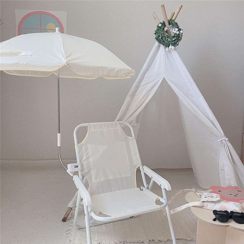 Camping Portable Outdoor Chair Aviation  Metal Foldable Beach Chair Kid Outdoor Folding Beach Chair  With Umbrella