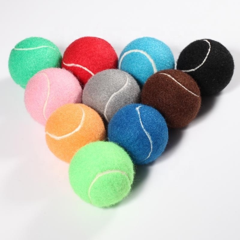 Factory  Red and Other Colored Tennis Balls with Rubber Fabric