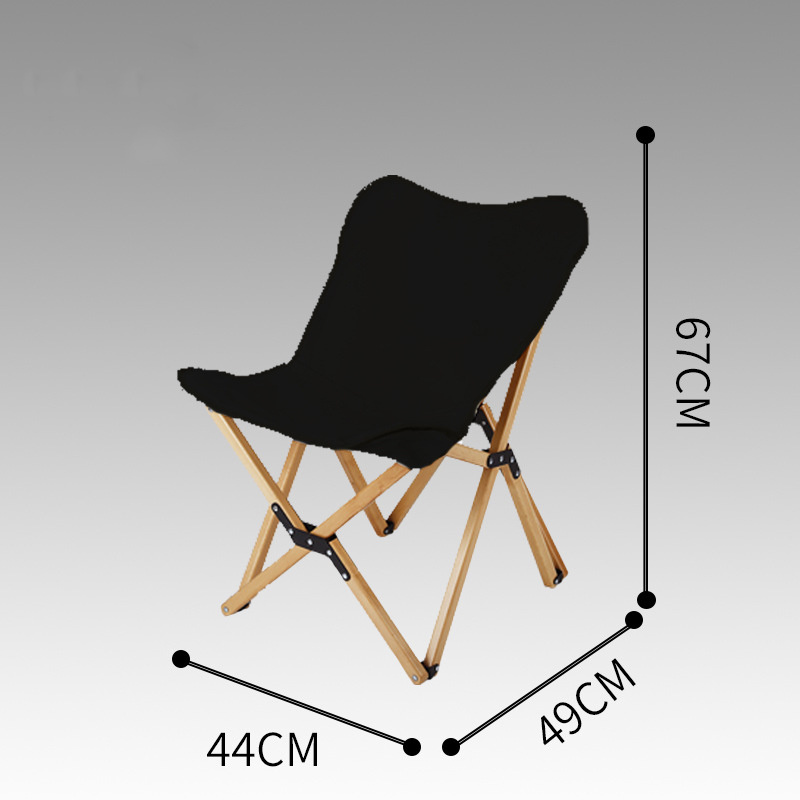 Hot Outdoor Camping Folding Solid Wood Butterfly Chair Camp Portable Park Fishing Recliner