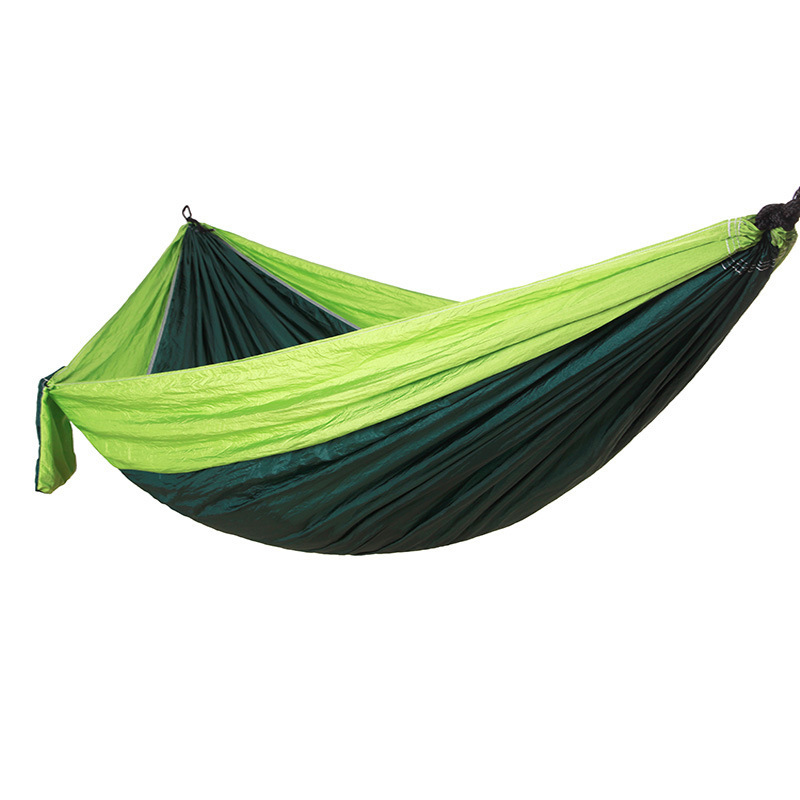 Custom Logo Hammock Net Portable Colorful Parachute Hammock With Straps Bag