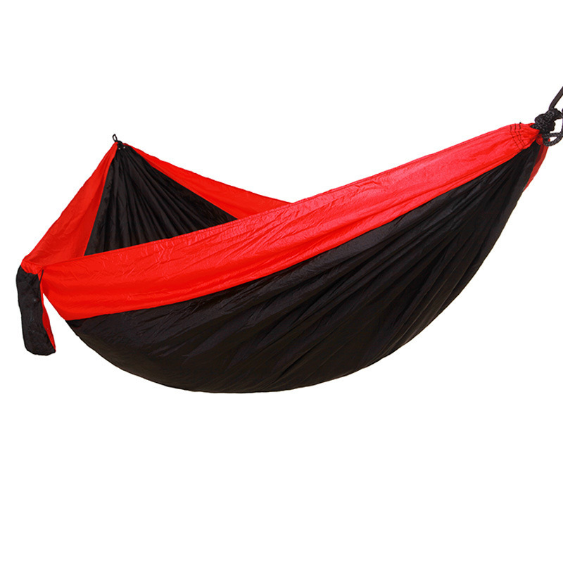 Custom Logo Hammock Net Portable Colorful Parachute Hammock With Straps Bag