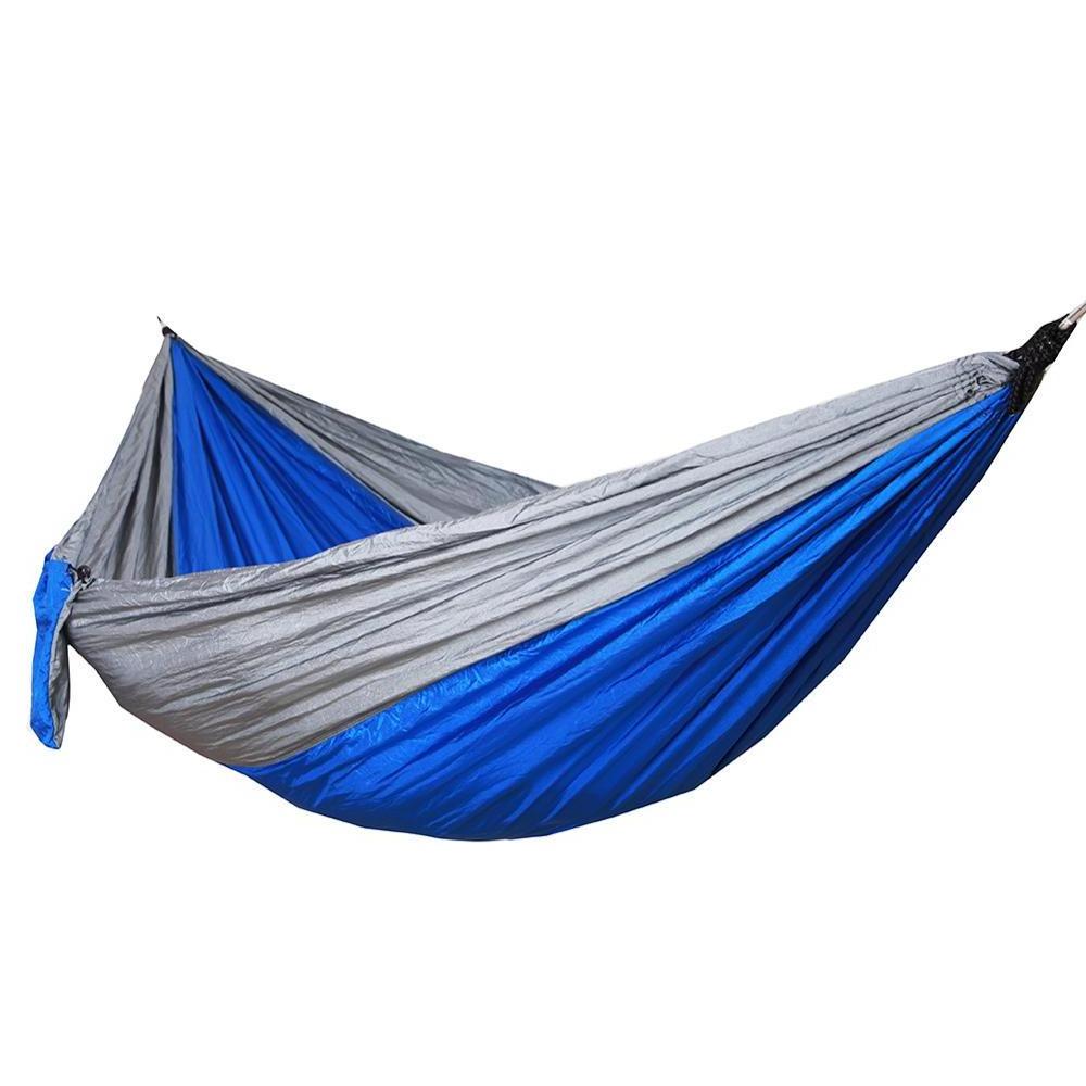 Custom Logo Hammock Net Portable Colorful Parachute Hammock With Straps Bag