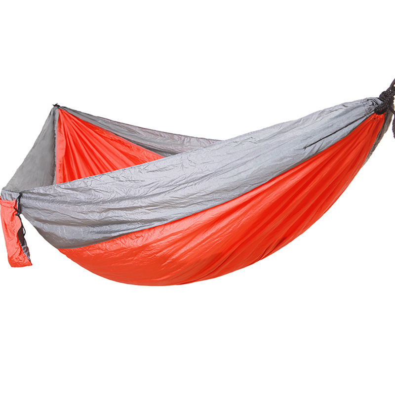 Custom Logo Hammock Net Portable Colorful Parachute Hammock With Straps Bag