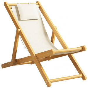 2024 Leisure Solid Wood Camping Folding Outdoor Portable Office Recliner For Rest Folding Bed Multifunctional Beach Chair