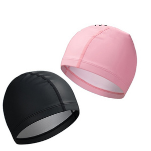 Adult Junior Kids Waterproof Hat Silicone Dome Professional College Swim Caps