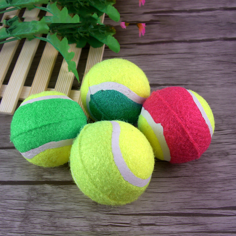 Factory  Red and Other Colored Tennis Balls with Rubber Fabric