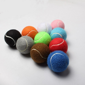 Factory  Red and Other Colored Tennis Balls with Rubber Fabric