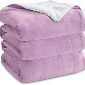 Sherpa Fleece King Size Blanket for Bed - Lalic Thick Fuzzy Warm Soft Large Blankets King Size, 108x90 Inches