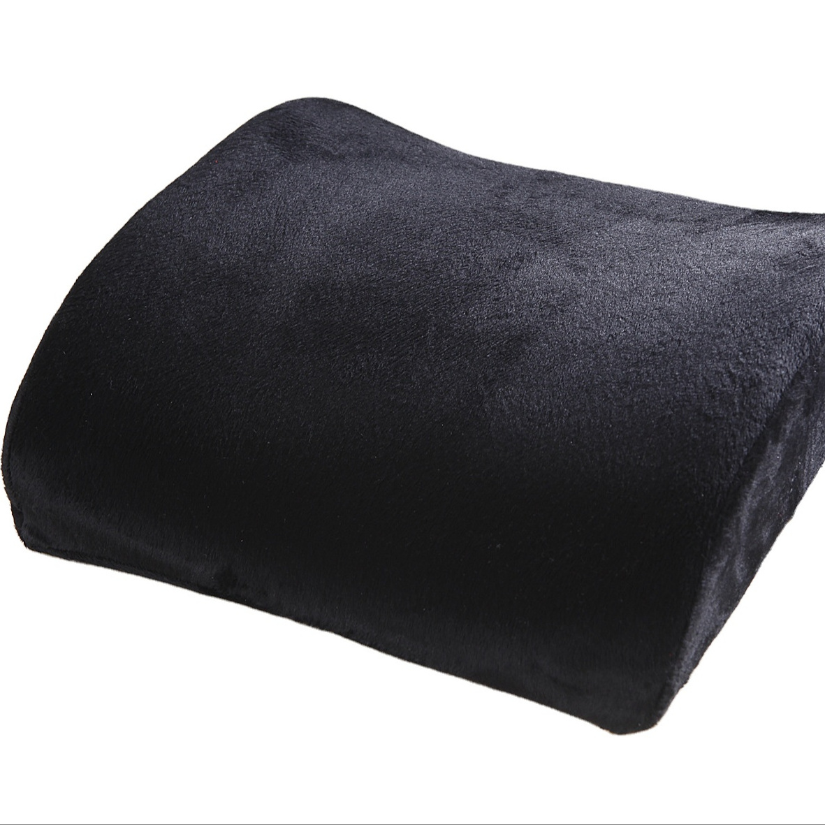 Black Lumbar Pillow for Office Chair Back- Memory Foam Cushion Design for Computer Desk, Car, Gaming, Couch, Recliner