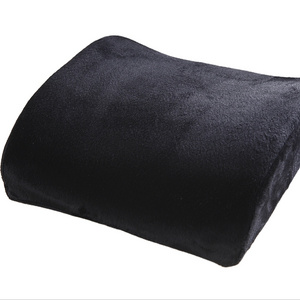 Black Lumbar Pillow for Office Chair Back- Memory Foam Cushion Design for Computer Desk, Car, Gaming, Couch, Recliner