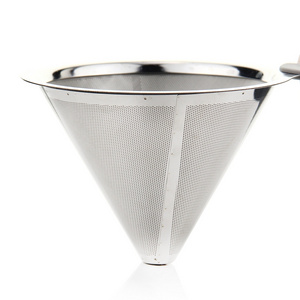 JA Pour Over Coffee Dripper Stainless Steel Reusable Drip Cone Coffee Filter Portable Pour-Over Coffee Maker Paperless