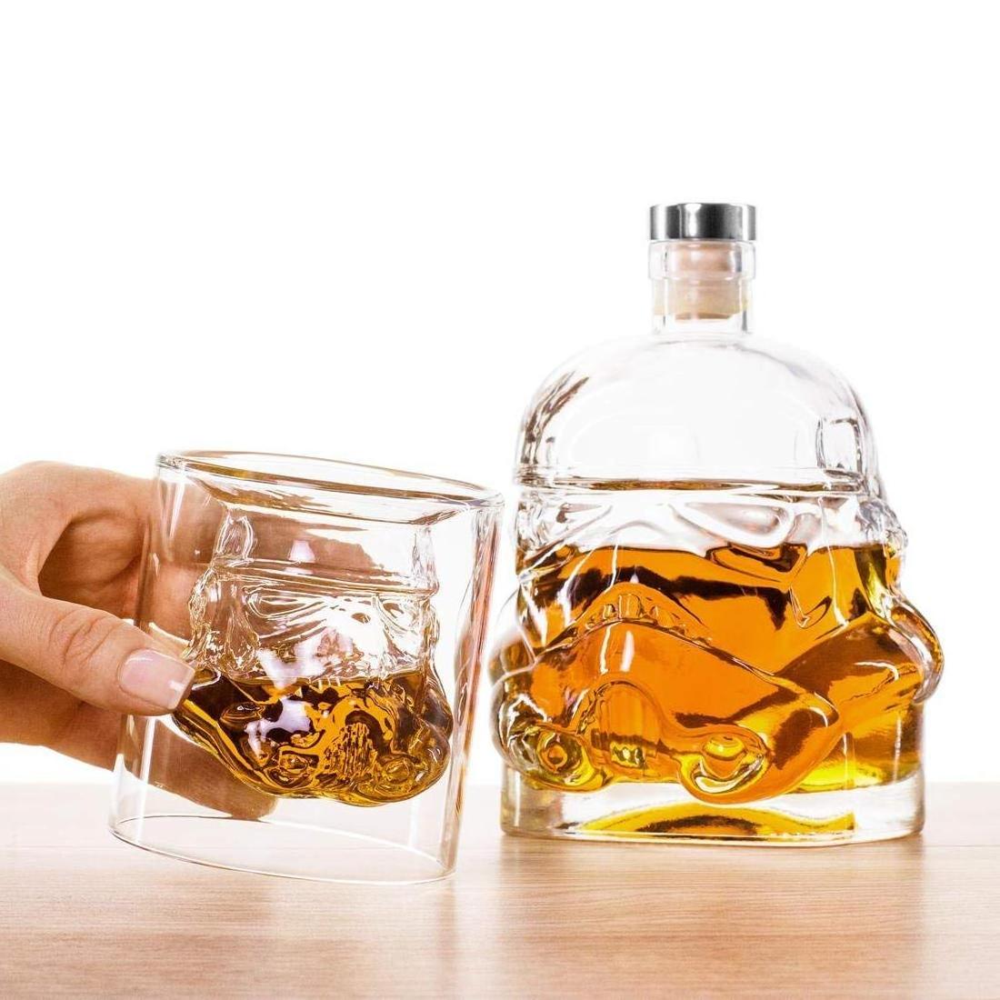 Transparent Creative Helmet Heat-resistance Storm Trooper Awakens Wars 650ml Decanter  for Whisky Beer Brandy Liquor