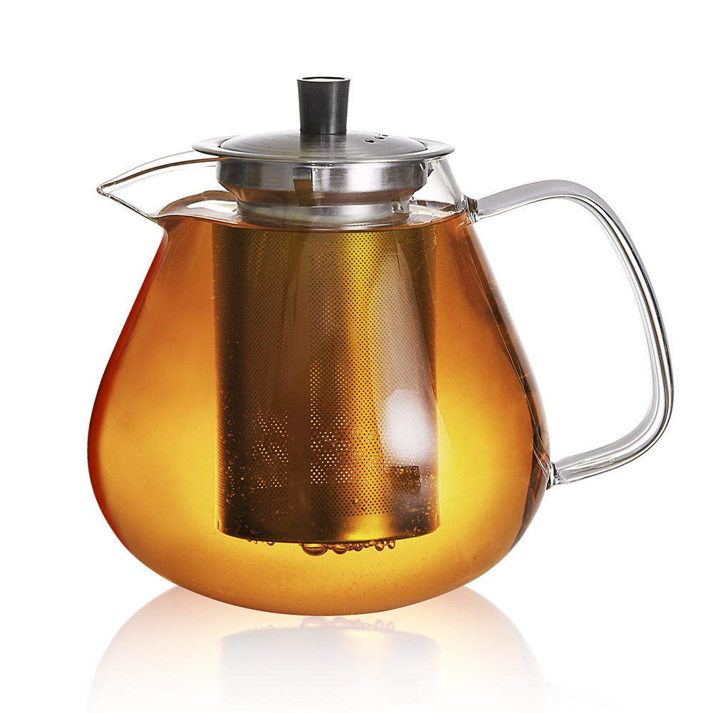 1000 ml Handmade high borosilicate glass teapot tea pot stove safe with stainless steel infuser  Loose Leaf Tea Maker Tea Brewer