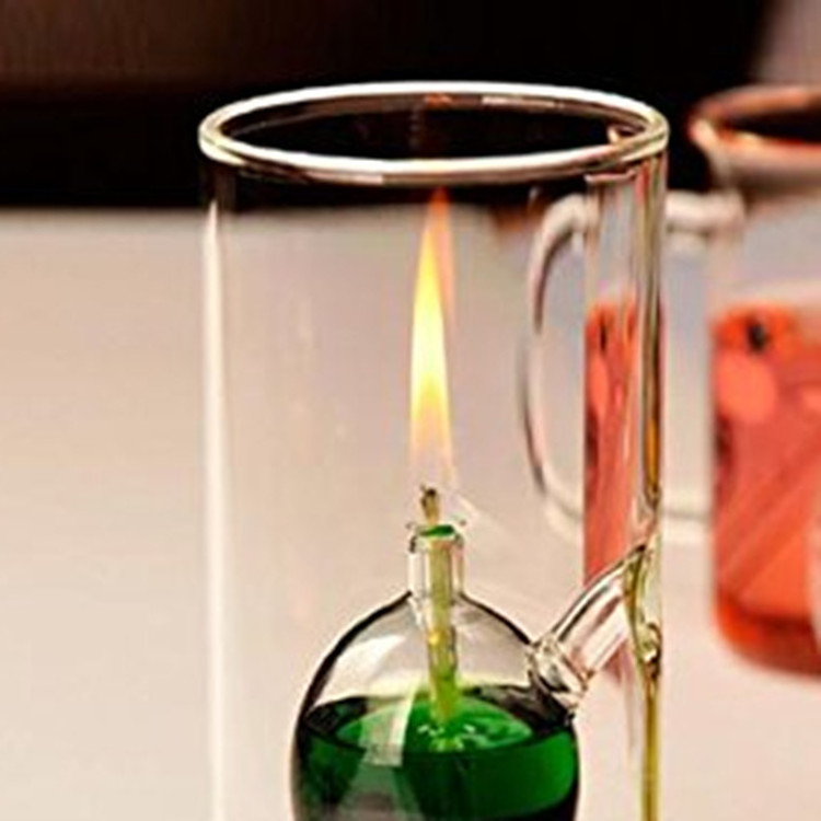 Atmosphere Lighting Wedding Home Decor Burner Cylinder Glass Oil Kerosene Alcohol Lamp