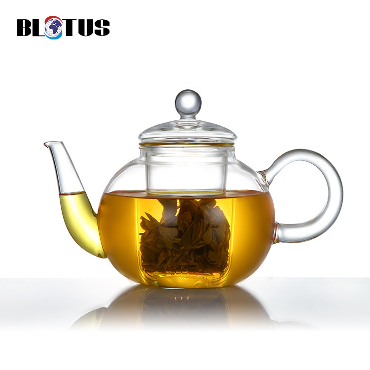 30 OZ High quality handmade borosilicate glass tea pot kettle teapot teaware tea maker Stovetop Safe Large Tea Pot with glasses