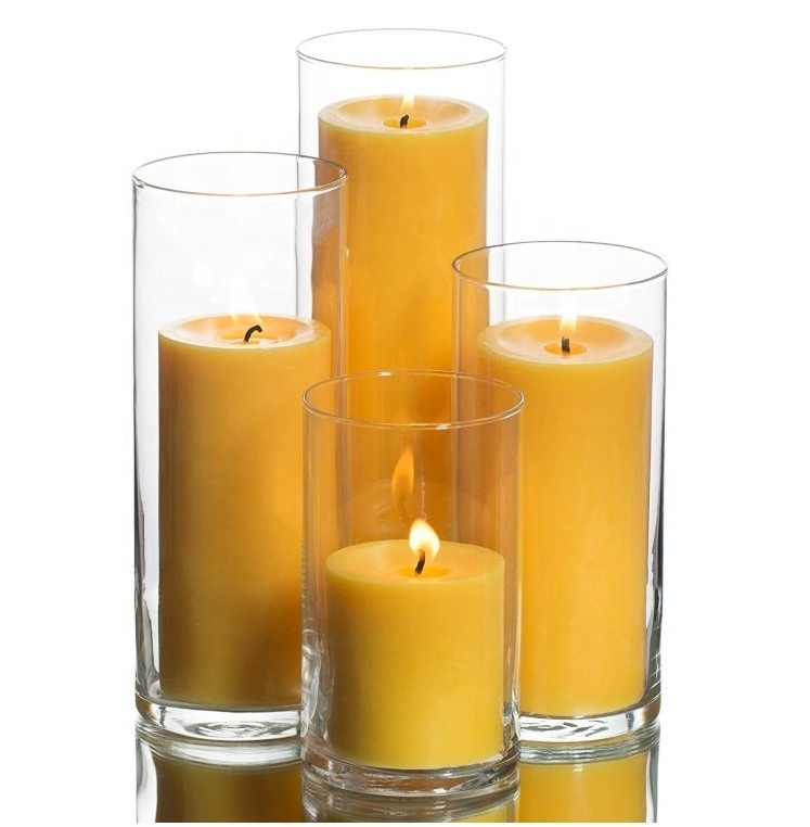 Clear Cylinder Glass Candle Holder