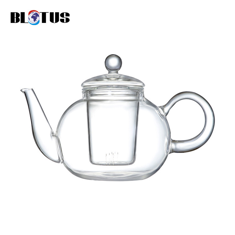 30 OZ High quality handmade borosilicate glass tea pot kettle teapot teaware tea maker Stovetop Safe Large Tea Pot with glasses