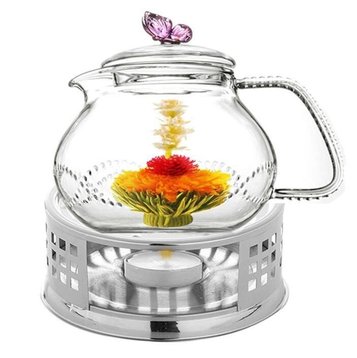 Teapot Warmer with tea lite candle For glass teapot and other heatproof dish warming use