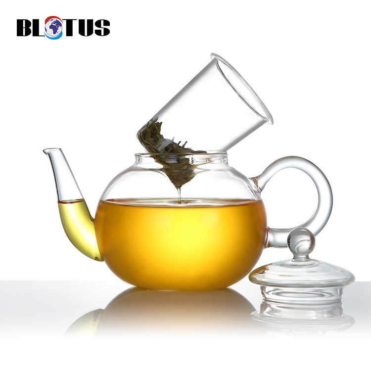 30 OZ High quality handmade borosilicate glass tea pot kettle teapot teaware tea maker Stovetop Safe Large Tea Pot with glasses