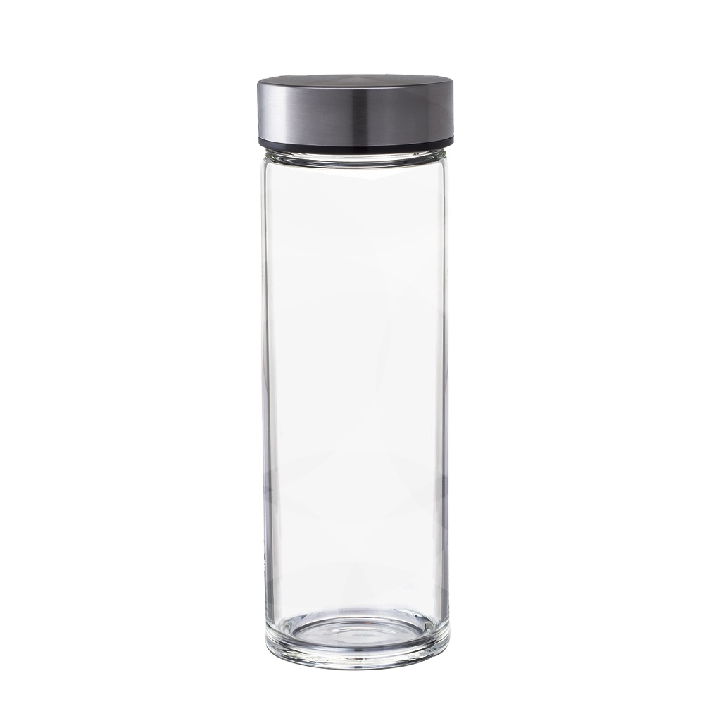 New Custom Clear Wide Mouth Thick Heavy Bottom Borosilicate Glass Sport Drinking Glass Water Bottle