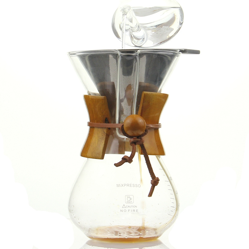 Hand Made Mini Drip Commercial Iced  Pour Over Cold Brew Portable Heat Resistance HIgh Borosilicate Glass Maker Coffee Pot