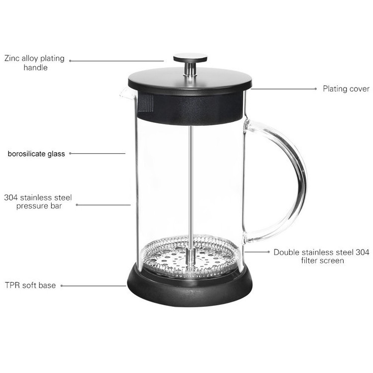 34oz French Press Coffee Tea Maker 8 Cup 1 liter Coffee Press Pot