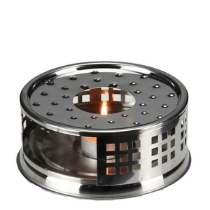 304 Stainless Steel Fire Resistant Glass Tea Set Candle Coffee Tea Mug Light Wax Warmer for Glass Teapot